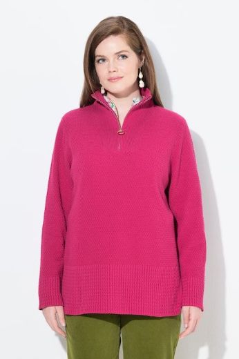 Plus size veliki brojevi Pulover s patentnim zatvaračem povišenog ovratnika za punije