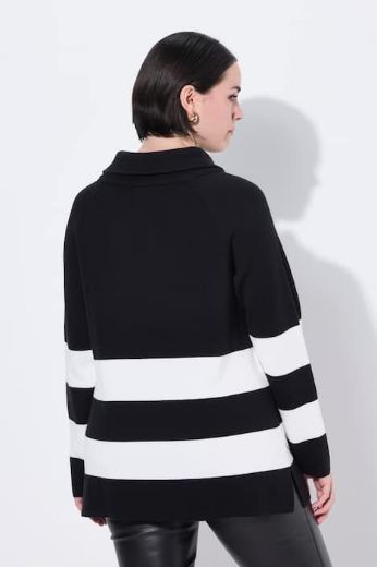 Plus size veliki brojevi Pulover dugih rukava povišenog ovratnika za punije