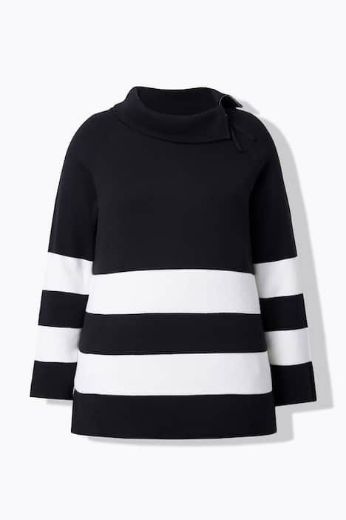 Plus size veliki brojevi Pulover dugih rukava povišenog ovratnika za punije