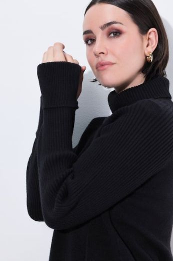 Plus size veliki brojevi Pulover dugih rukava povišenog ovratnika za punije