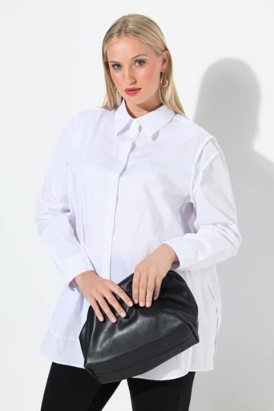 Veliki brojevi Košulja dugih rukava šireg kroja moda za punije