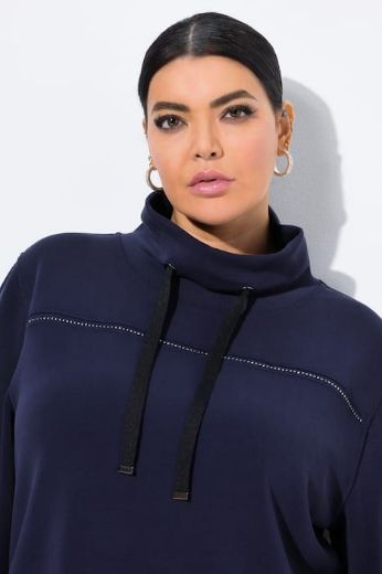 Plus size veliki brojevi Majica s vezanjem na ovratniku za punije
