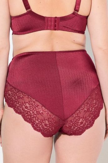 Plus size veliki brojevi Gaćice od satena srednje visokog kroja za punije