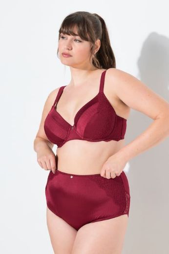 Plus size veliki brojevi Gaćice od satena srednje visokog kroja za punije