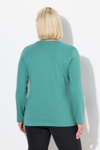 Plus size veliki brojevi Majica dugi rukavi okrugli izrez za punije