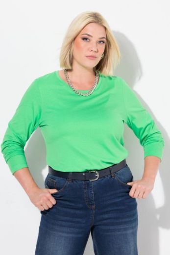 Plus size veliki brojevi Majica dugi rukavi okrugli izrez za punije