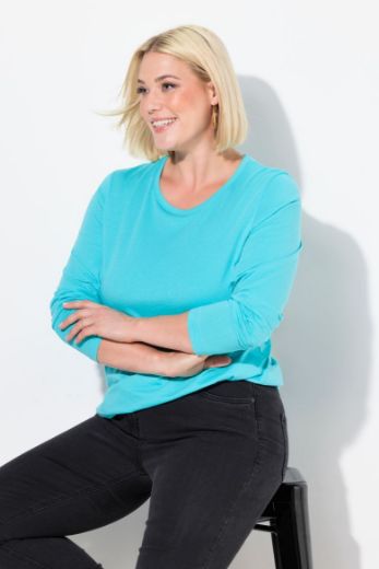 Plus size veliki brojevi Majica dugi rukavi okrugli izrez za punije