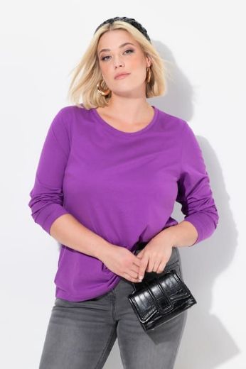 Plus size veliki brojevi Majica dugi rukavi okrugli izrez za punije