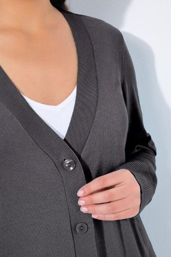 Plus size veliki brojevi Kardigan klasični V ovratnik za punije