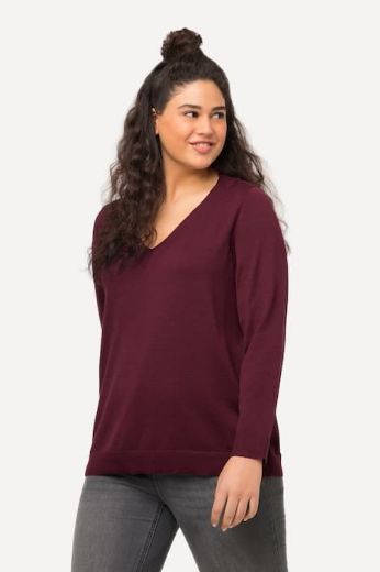 Plus size veliki brojevi Pulover s V ovratnikom za punije