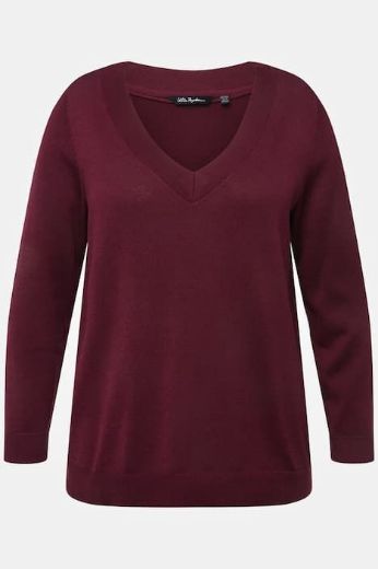 Plus size veliki brojevi Pulover s V ovratnikom za punije