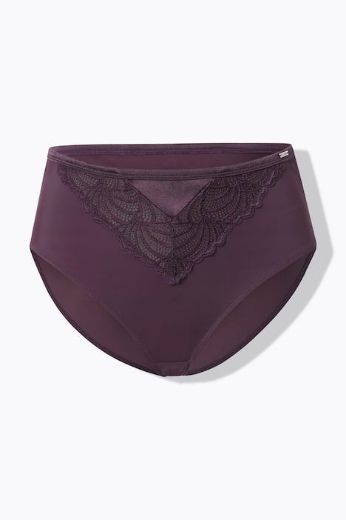 Plus size veliki brojevi Gaćice od mikrofibre s dodatkom ukrasne čipke za punije