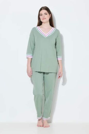 Plus size veliki brojevi Pidžama 3/4 rukava i dugih nogavica za punije