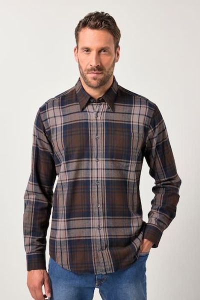 Veliki brojevi Košulja dugih rukava karirana moda za punije