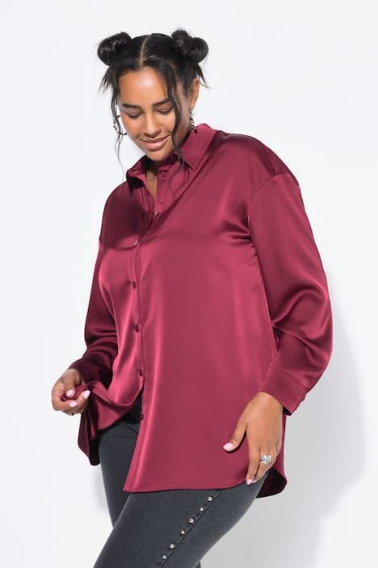 Plus size veliki brojevi Košulja dugih rukava šireg kroja za punije