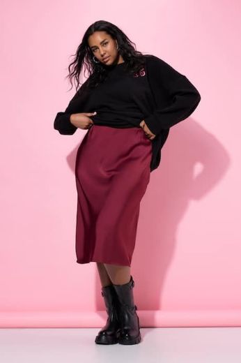 Plus size veliki brojevi Suknja midi A kroja za punije