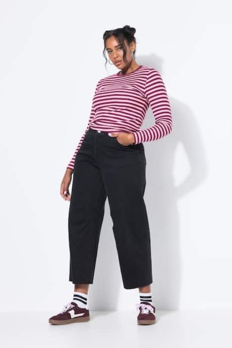 Plus size veliki brojevi Traperice širokih nogavica za punije