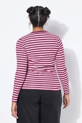 Plus size veliki brojevi Majica dugih rukava na pruge za punije