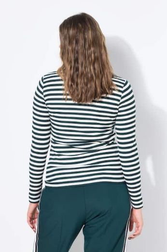 Plus size veliki brojevi Majica dugih rukava na pruge za punije