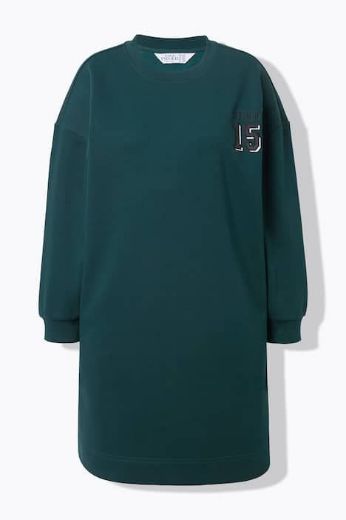 Plus size veliki brojevi Haljina dugih rukava šireg kroja za punije
