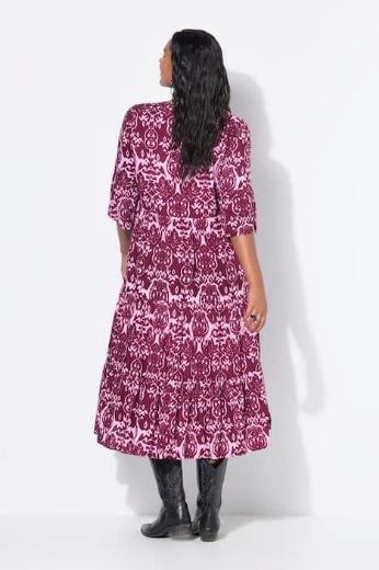 Plus size veliki brojevi Haljina maxi 3/4 rukava za punije