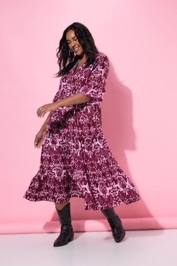Plus size veliki brojevi Haljina maxi 3/4 rukava za punije