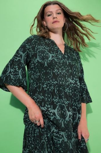 Plus size veliki brojevi Haljina maxi 3/4 rukava za punije