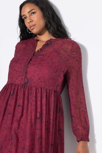 Plus size veliki brojevi Haljina maxi dugih rukava za punije