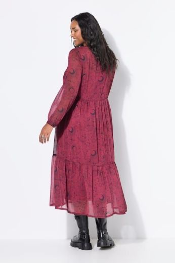 Plus size veliki brojevi Haljina maxi dugih rukava za punije