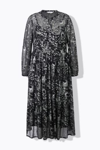 Plus size veliki brojevi Haljina maxi dugih rukava za punije