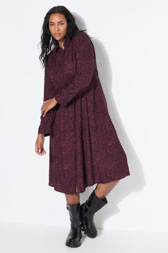Plus size veliki brojevi Haljina maxi dugih rukava za punije