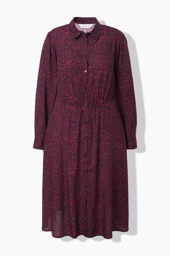 Plus size veliki brojevi Haljina maxi dugih rukava za punije