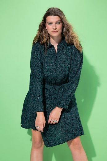 Plus size veliki brojevi Haljina dugih rukava A kroja za punije