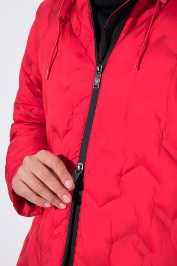 Plus size veliki brojevi Jakna prošivena dužeg A kroja za punije