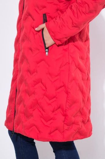 Plus size veliki brojevi Jakna prošivena dužeg A kroja za punije