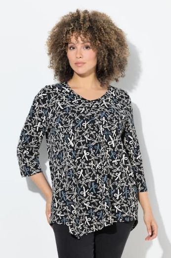 Plus size veliki brojevi Majica asimetričnog kroja kratkih rukava za punije