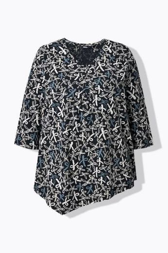 Plus size veliki brojevi Majica asimetričnog kroja kratkih rukava za punije