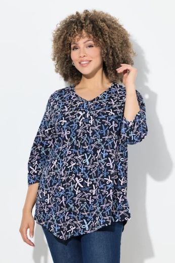 Plus size veliki brojevi Majica asimetričnog kroja kratkih rukava za punije