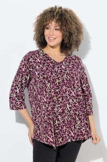 Plus size veliki brojevi Majica asimetričnog kroja kratkih rukava za punije