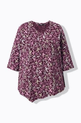 Plus size veliki brojevi Majica asimetričnog kroja kratkih rukava za punije