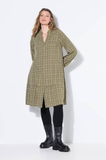 Plus size veliki brojevi Haljina dugih rukava A kroja za punije