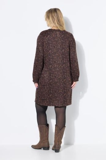 Plus size veliki brojevi Haljina dugih rukava šireg kroja za punije