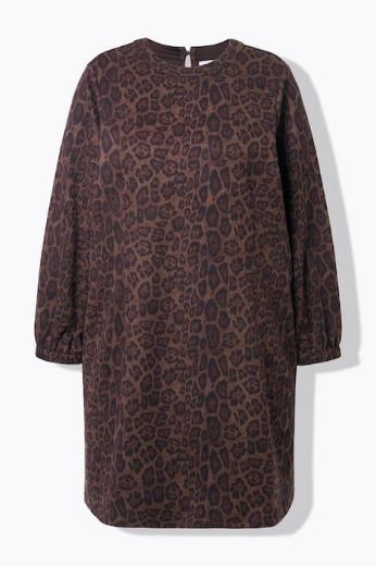 Plus size veliki brojevi Haljina dugih rukava šireg kroja za punije