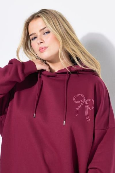 Veliki brojevi Majica dugih rukava s kapuljačom šireg kroja moda za punije