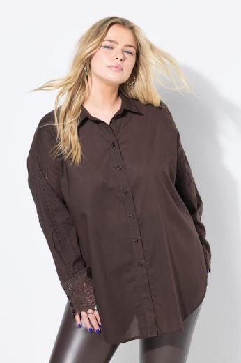 Plus size veliki brojevi Košulja dugih rukava šireg kroja za punije