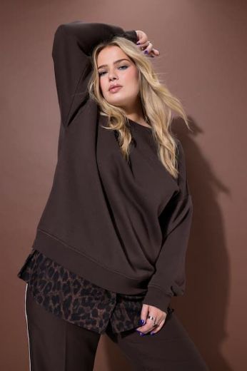 Plus size veliki brojevi Majica dugih rukava šireg kroja za punije