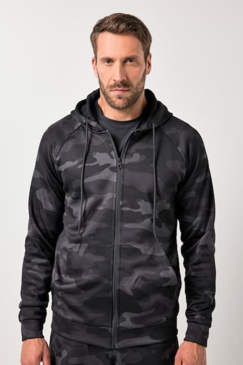 Plus size veliki brojevi Majica dugih rukava s patentim zatvaračem i kapuljačom za punije