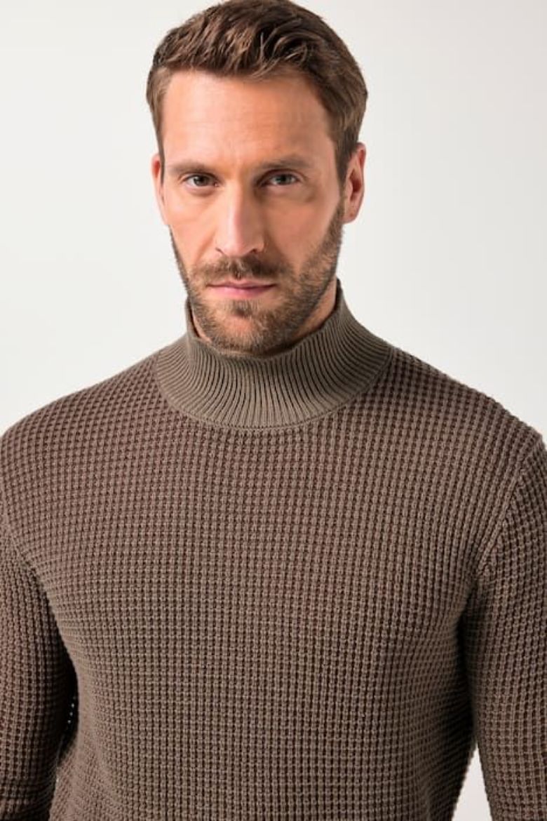 Plus size veliki brojevi Pulover dugih rukava povišenog ovratnika za punije