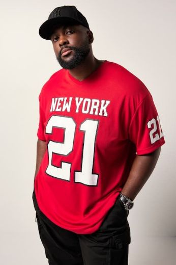 Plus size veliki brojevi Majica kratkih rukava s motivom brojki i slova za punije