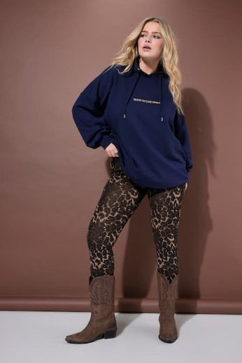 Plus size veliki brojevi Tajice visokog struka s leopard uzorkom za punije